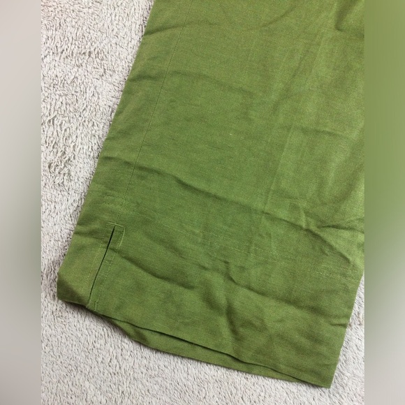 Larry Levine linen blend capri pants size 4 green - Picture 5 of 10